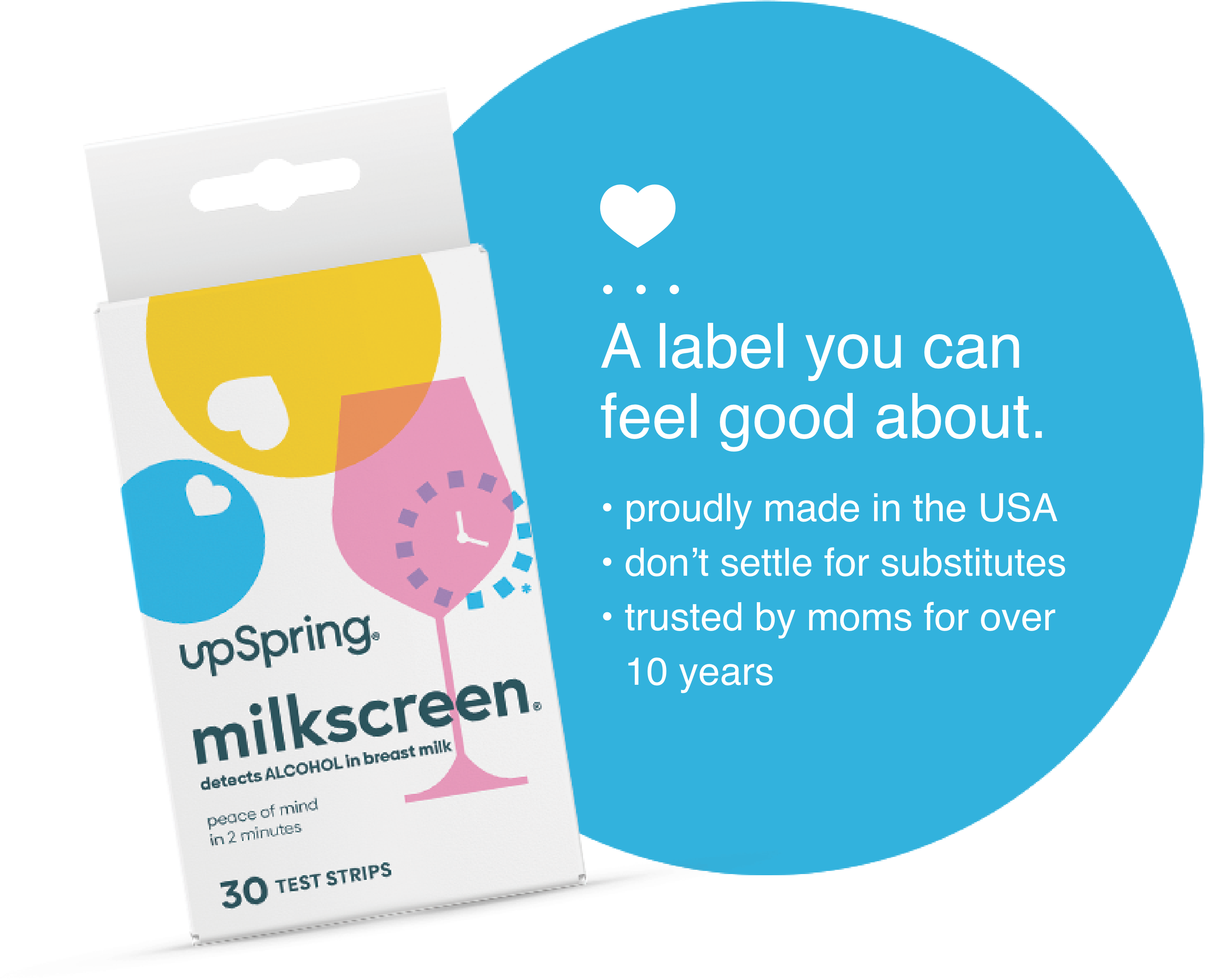 Easy@Home 20 Breastmilk Alcohol Test Strips, Nursing Milk Testing