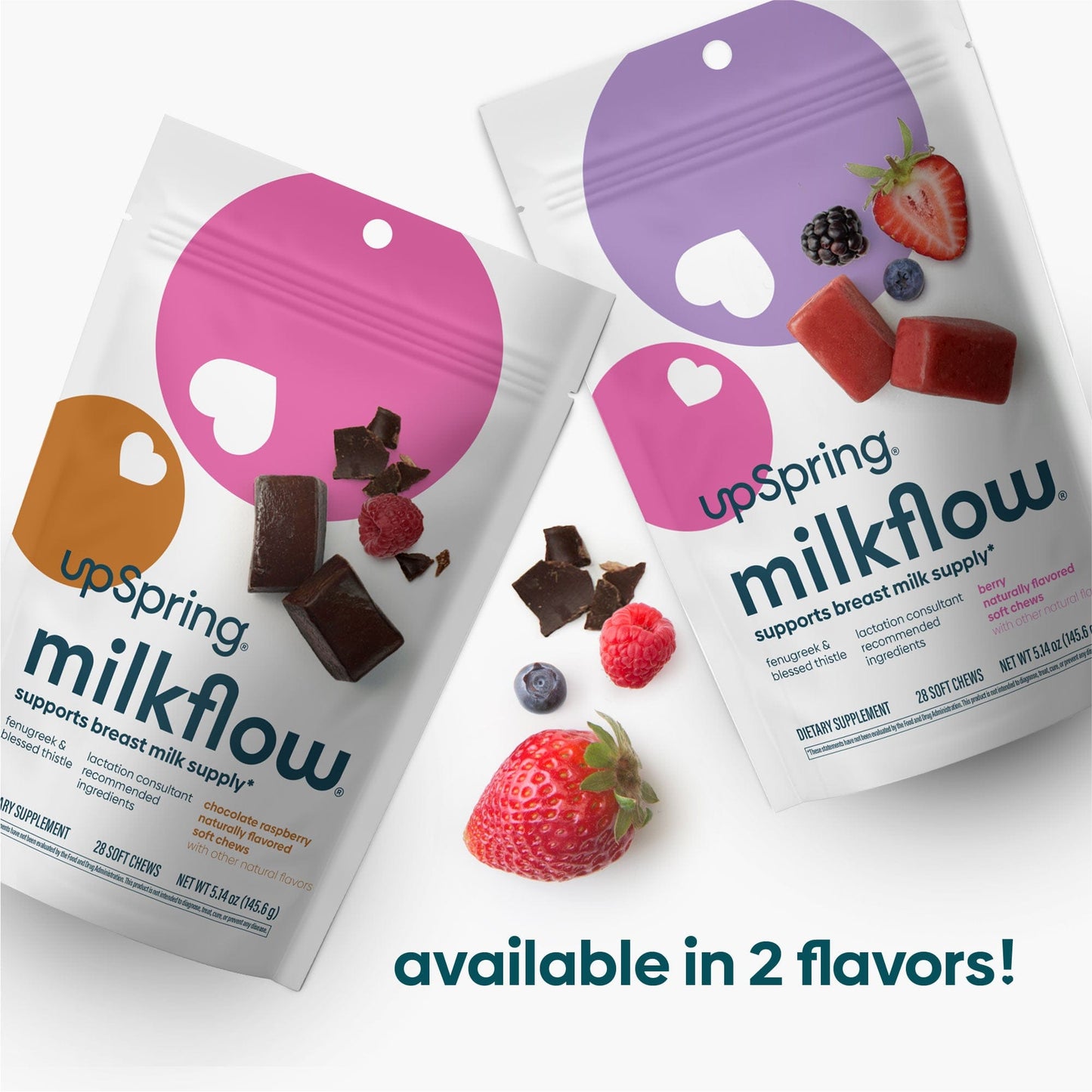 Milkflow® Breastfeeding Soft Chews, Chocolate Raspberry Flavor, 28 Ct