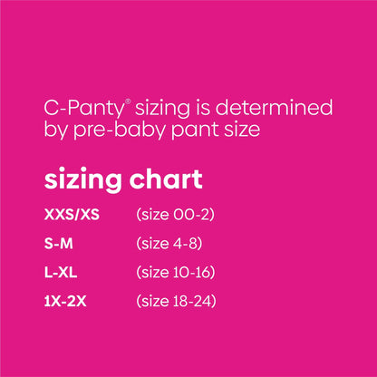 C Panty sizing is determined by pre-baby pant size
