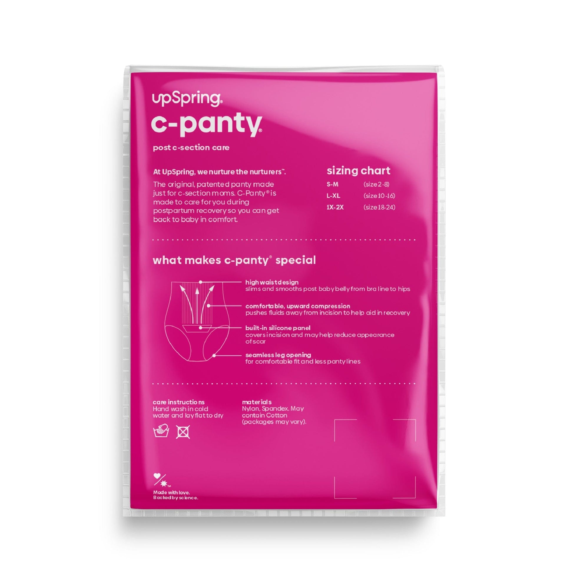 UpSpring C-Panty Post C-Section Recovery Support with Silicone