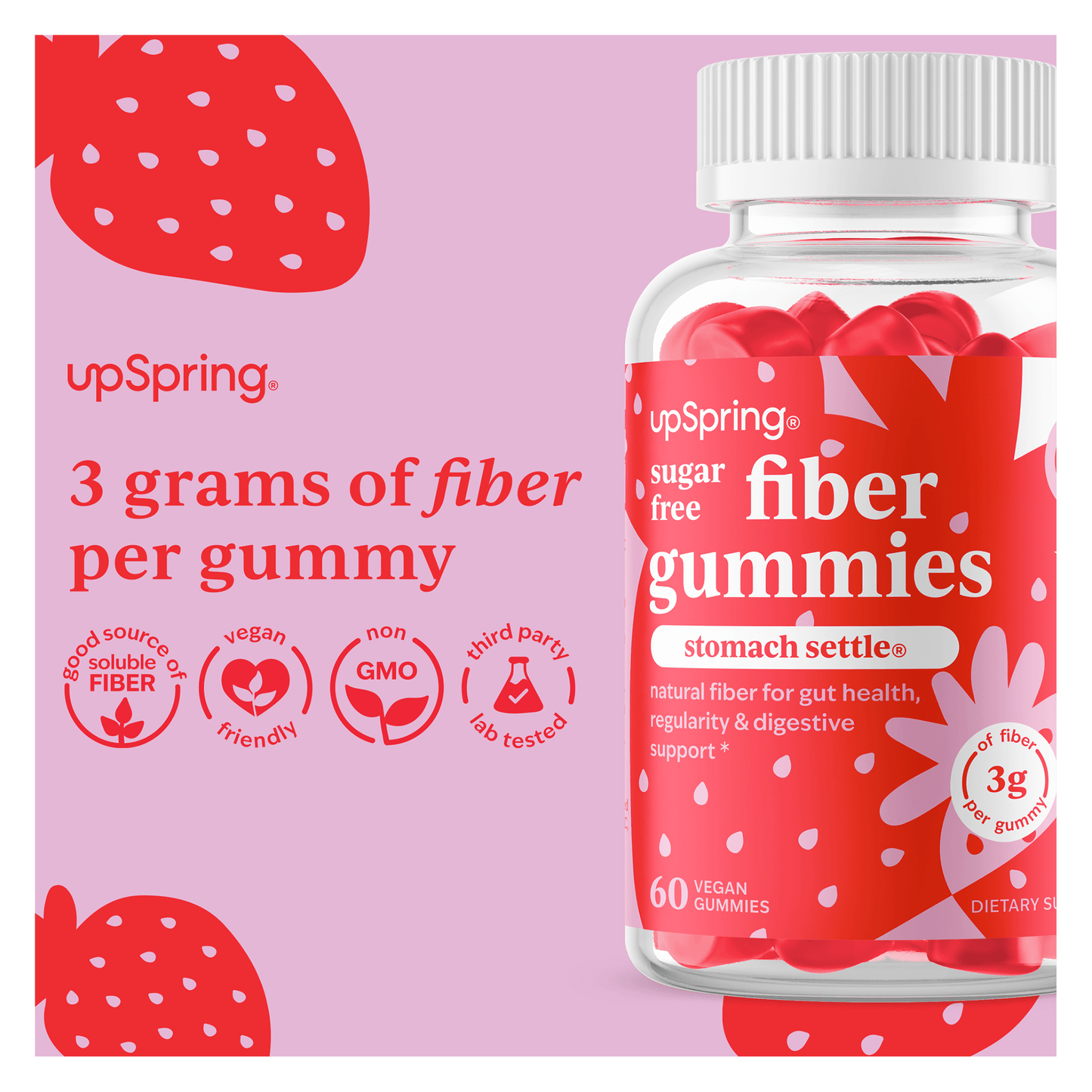 UpSpring Stomach Settle® Sugar Free Fiber Gummies