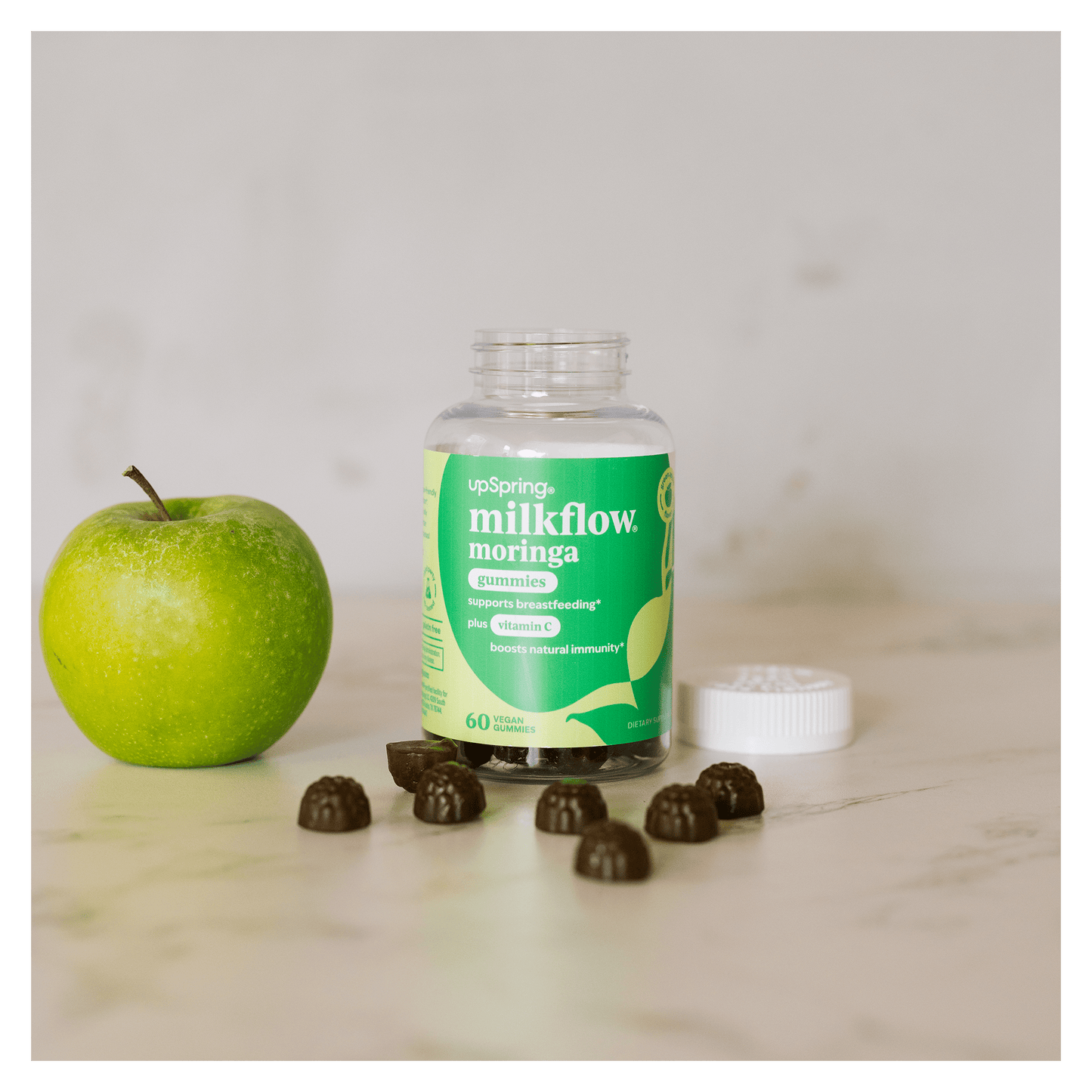 Milkflow Moringa Lactation Gummies Green Apple Flavor