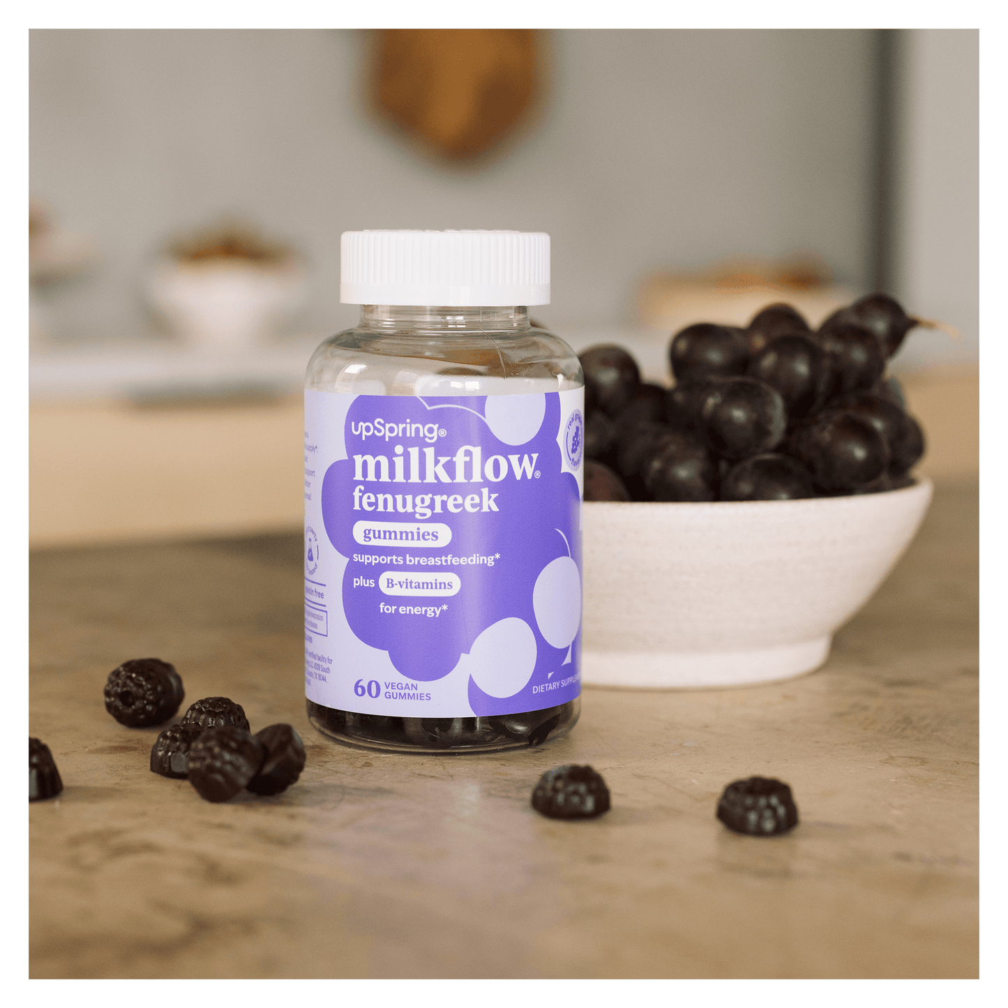 Milkflow Fenugreek Lactation Gummies Grape Flavor