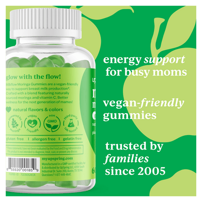 Milkflow Moringa Lactation Gummies Green Apple Flavor