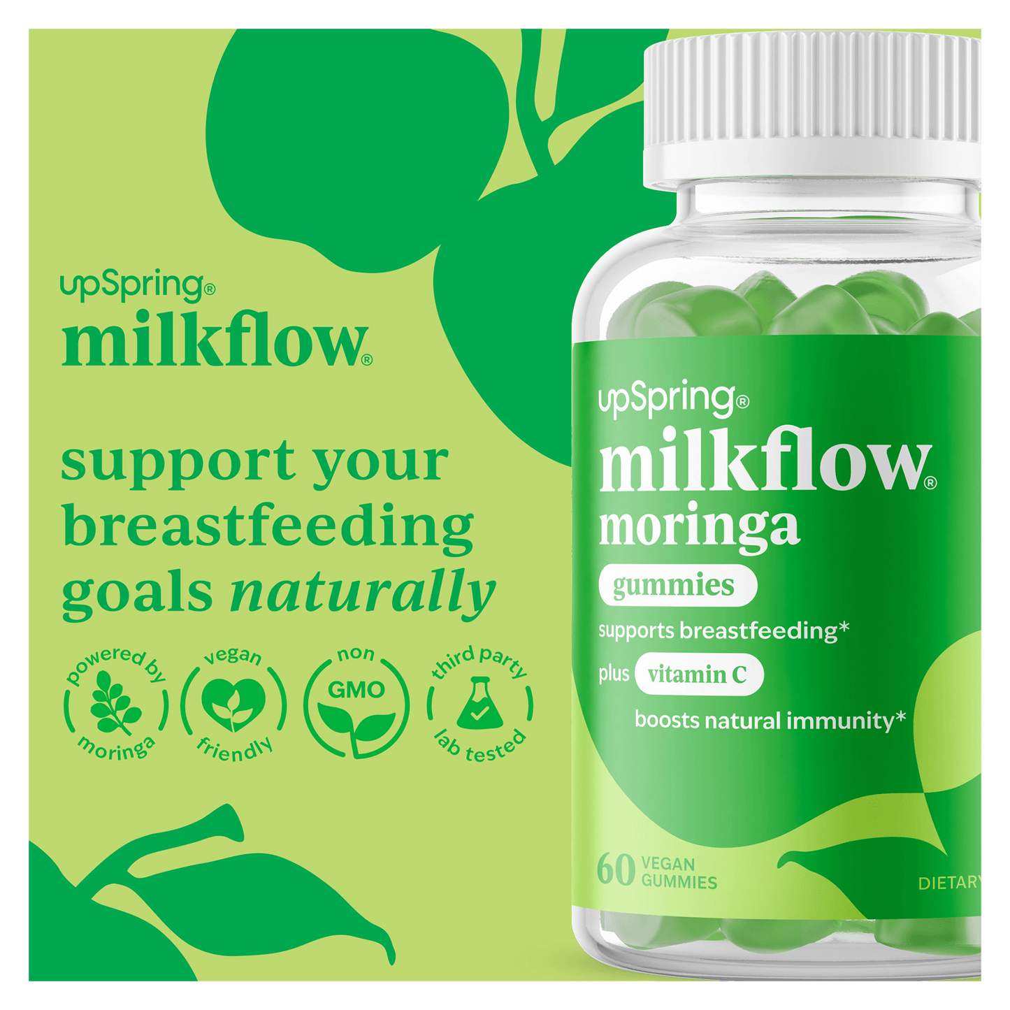 Milkflow Moringa Lactation Gummies Green Apple Flavor