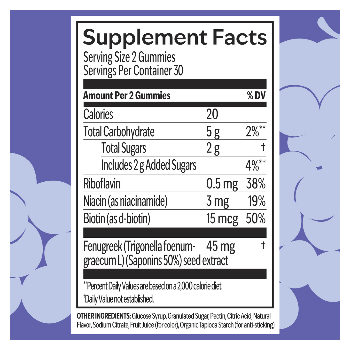 Milkflow Fenugreek Lactation Gummies Grape Flavor