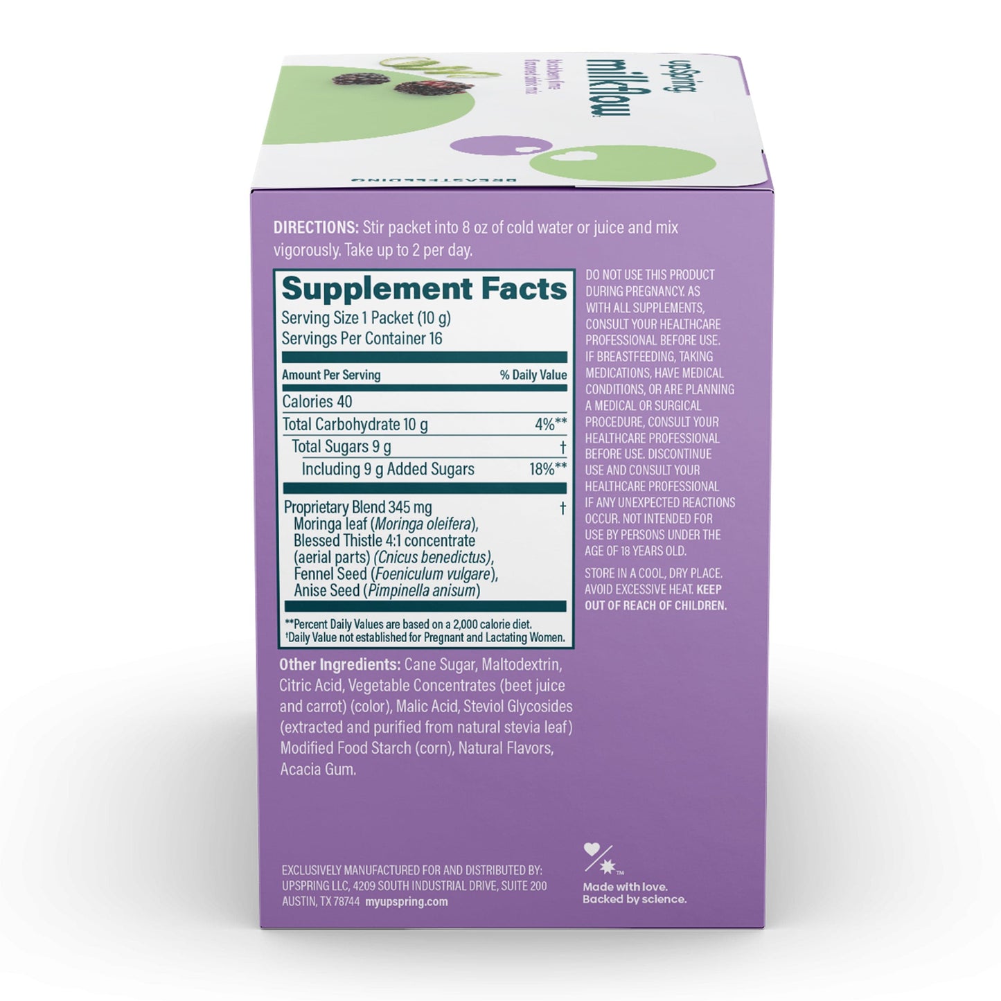 Milkflow® Fenugreek-Free Breastfeeding Supplement - Blackberry Lime Drink Mix - 16 ct