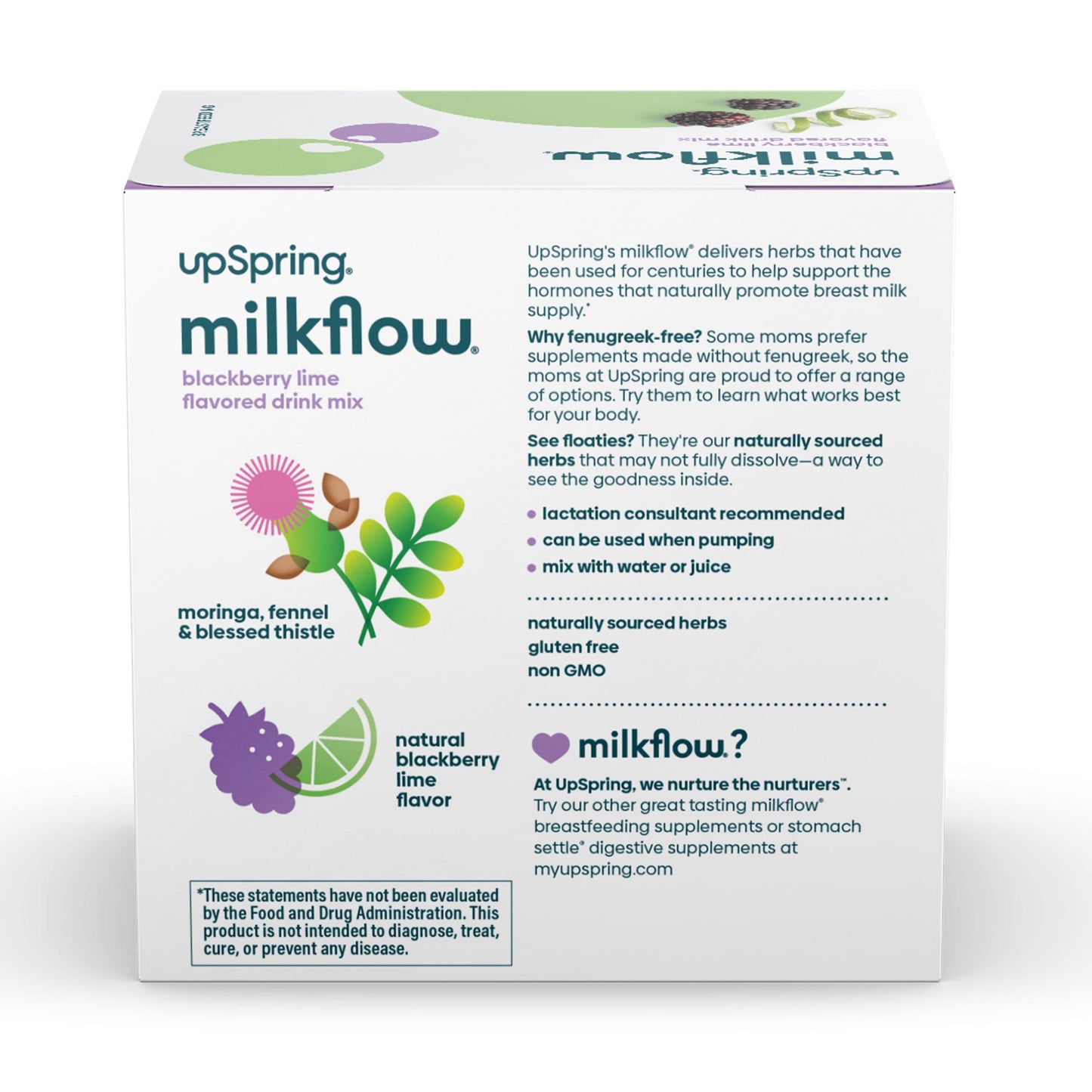 Milkflow® Fenugreek-Free Breastfeeding Supplement - Blackberry Lime Drink Mix - 16 ct